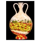 Italian Signed Majolica Moon Flask Vase