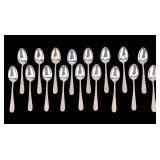 Stieff Rose Sterling Dinner Spoons 17pc.