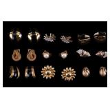 Gold Tone Designer Clip on Earrings