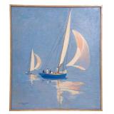 Signed Knapp O/C "Yellow Spinnakers"