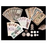 Assorted Asian Currency, Coins, Soapstone