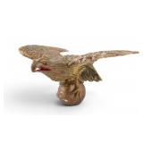 Antique Carved Wood Eagle Flagpole Finial