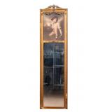 Antique French Giltwood Trumeau Mirror