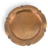 Antique Art Nouveau Brass Charger Plate