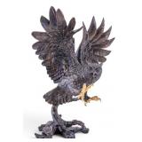 Bronze Owl Sculpture, Signed