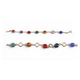 14k Gold Scarab Bracelet w/ Stones