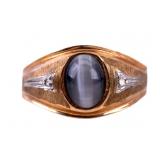 14K Gold Banded Agate Ring