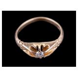 14K Gold Diamond Solitaire Ring