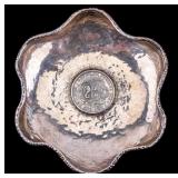 Sterling Lobed Artisan Bowl w/ Peruvian Coin