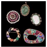 12K GF and Sterling Brooches