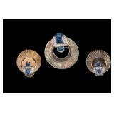 Boucher Hoop Brooch + Earring Set