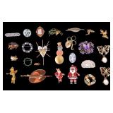 Vintage Designer and Costume Brooches