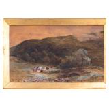 1885 Signed Watercolor Painting J. Smart