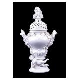 Antique German Porcelain Urn, Meissen Mark