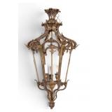 Rococo Style Brass Hanging Light