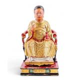 Chinese Polychrome Carved Wood Figure