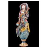 F. Scarlatella Caltagirone Figural Candlestick