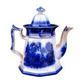Antique Flow Blue Ironstone Pitcher