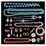 Vintage Celluloid and Rhinestone Jewelry