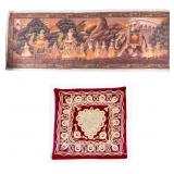 Hand-Painted Indian Court Procession Textile