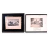 Antique Architectural Etchings by Bartlett & Swann