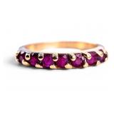 14k Gold Small Ring w/ Rubies