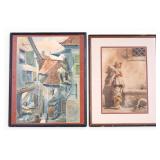 Otto Koblitz and Another Watercolor Painting