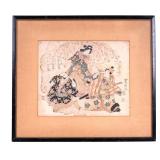 Antique Japanese Ukiyo-e Woodblock aft. Sadahide