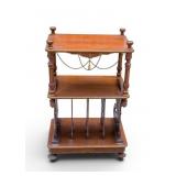 American Victorian Walnut Canterbury
