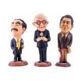 3 Esco Chalkware Statues, Reagan, Burns, Marx