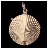 14k Gold Patterned Locket