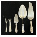 Stieff (4) and 1 Other Sterling Silver Serving Pcs
