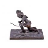 Bronze Figural Sculpture of Native American Archer