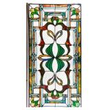 Art Nouveau Style Stained Glass Panel