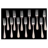 Stieff Rose Sterling Dinner Forks 12pc.