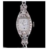 14k White Gold Hamilton Ladies Watch