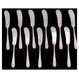 Stieff Rose Sterling Butter Knives 11pc.
