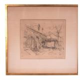Thomas R. Manley (US 1853-1938) Drypoint Etching