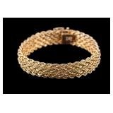 14K Gold Woven Mesh Bracelet
