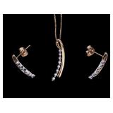 14K Gold Necklace & Earring Set