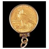 1911 Gold $2.5 Coin Pendant