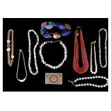 Pear, Agate, and Other Necklaces