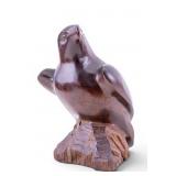 Vintage Carved Ironwood Eagle Sculpture