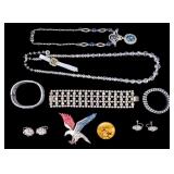 Wide Rhinestone Bracelet and More