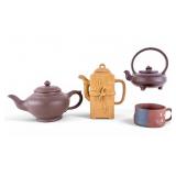 Grouping of Chinese Yixing Pottery Tea Wares