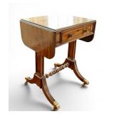 Antique Regency Work Table w/ Drop Leaf
