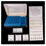 Franklin Mint Sterling Presidential Mini-Coin Set