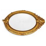 Gilt Wood & Gesso Oversized Beveled Mirror