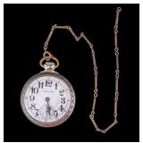 Hamilton Pocket Watch Movement, 14K GF Case