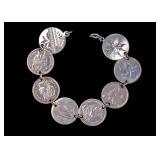 Silver Victorian "Love Token" Bracelet